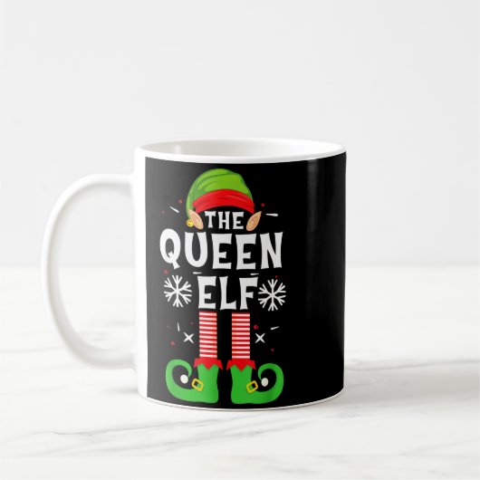 Mug The Queen Elf Christmas Family Matching Pajamas Qu (Gauche)
