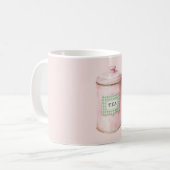 Mug Thé rose carreaux menthe (Devant gauche)