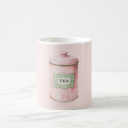 Mug Thé rose carreaux menthe (Centre)