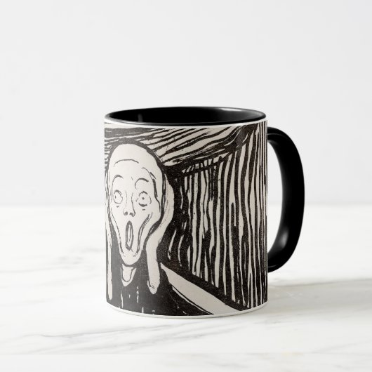 Mug The Scream (1895) Edvard Munch Woodcut Art (Devant droit)
