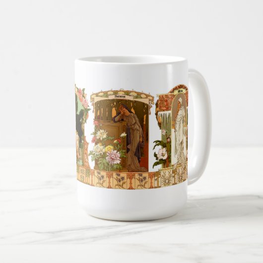 Mug The Seasons Art Nouveau by Sonrel. (Devant droit)