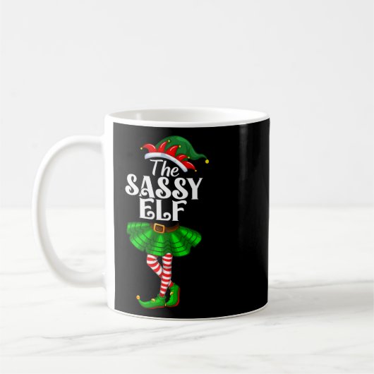 Mug The Sy Elf Xmas Funny Christmas Matching Family Pa (Gauche)