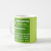 Mug Thé vert de prescription amusant (Devant gauche)
