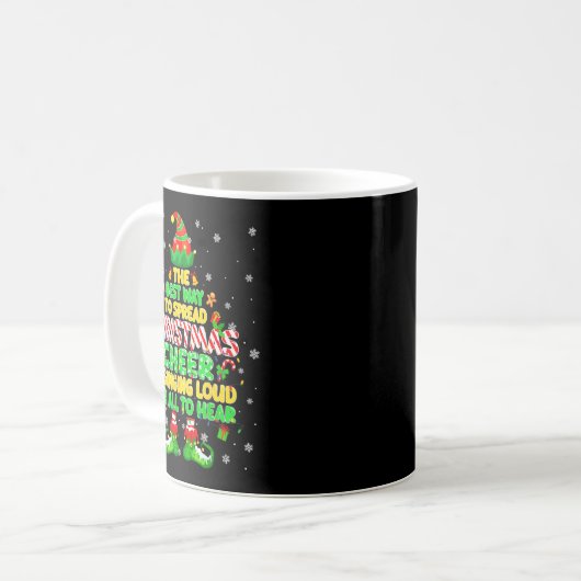 Mug The Way To Spread Christmas Elf Xmas Boys Mens Kid (Devant gauche)