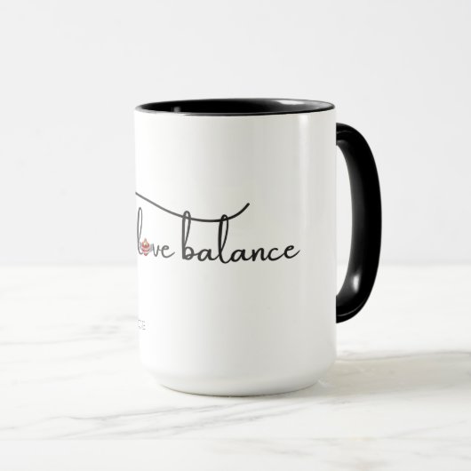 Mug The WORK LOVE BALANCE script w/compass heart mini (Devant droit)