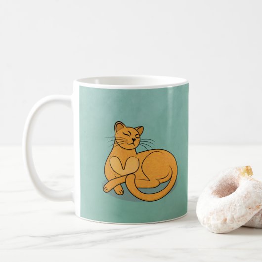 Mug The Yellow Cat (Avec donut)