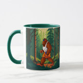 Mug Théâtre de la routine de jogging en forêt le matin (Gauche)