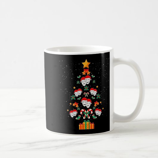 Mug Theatre Masks Drama Actor Actress Christmas Tree X (Droite)