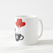 Mug Théière de Coeurs (Devant droit)