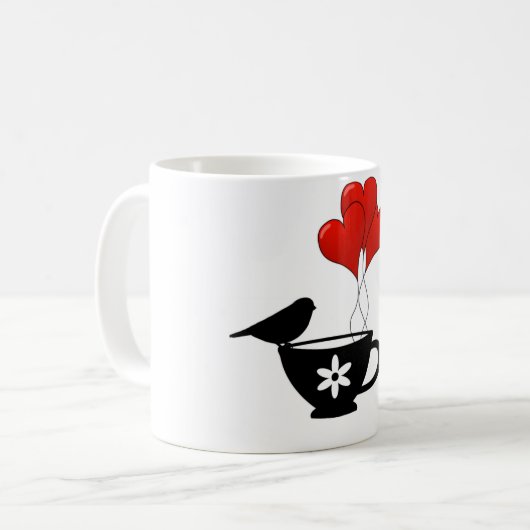Mug Théière de Coeurs (Devant gauche)