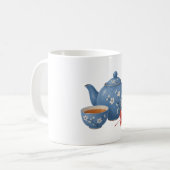 Mug Théière et feuille d'érable d'automne (Devant gauche)