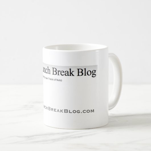 Mug TheLunchBreakBlog.com (Devant droit)