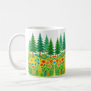 Mug thématique nature Des forêts sereines à la florais