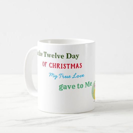 Mug Thème 12 Jours de Noël pour Elle (Devant gauche)