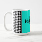 Mug Thème années 50 turquoise, noir et blanc (Gauche)