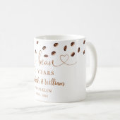 Mug Thème café pour n'importe quelle année d'anniversa (Devant droit)