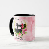Mug Thème d'artisanat de couture de machine à coudre v (Devant gauche)