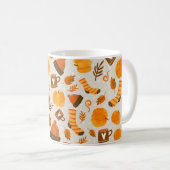 Mug Thème d'automne Carrelage Motif transparent (Devant droit)