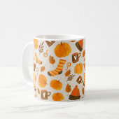 Mug Thème d'automne Carrelage Motif transparent (Devant gauche)