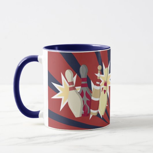 Mug Thème de Bowling vintage (Gauche)