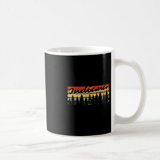 Mug Thème de cabane de forêt Indiana Coucher de soleil (Droite)