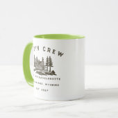 Mug Thème de camp de week-end de fête de bachelorette (Devant gauche)