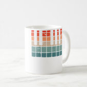 Mug Thème de clavier Touches de piano vintage (Devant droit)