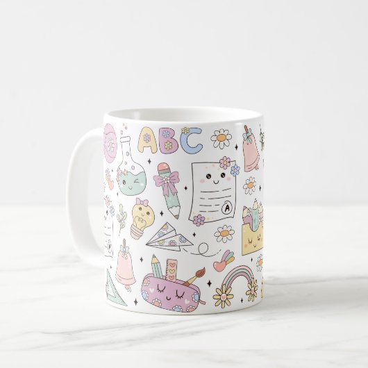 Mug Thème de conception d'école Groovy (Devant gauche)