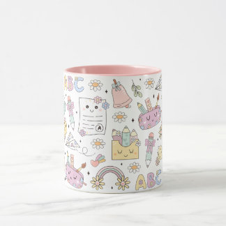 Mug Thème de conception d'école Groovy