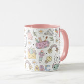 Mug Thème de conception d'école Groovy (Devant droit)
