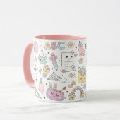 Mug Thème de conception d'école Groovy (Devant gauche)
