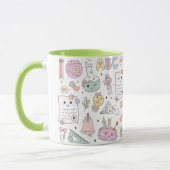 Mug Thème de conception d'école Groovy (Gauche)