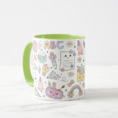Mug Thème de conception d'école Groovy (Devant gauche)