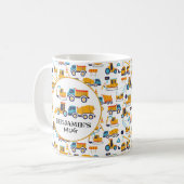 Mug Thème de construction Camions de vidage pour enfan (Devant gauche)