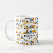 Mug Thème de construction Camions de vidage pour enfan (Gauche)