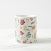Mug Thème de cuisine coloré rétro personnalisé (Centre)