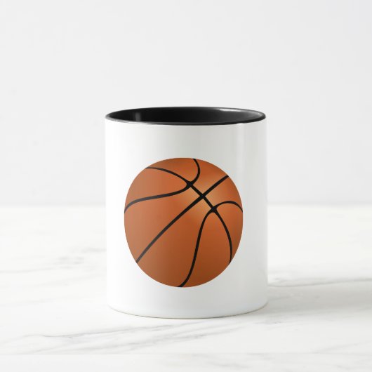 Mug Thème de fête d'anniversaire de basket (Centre)