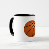 Mug Thème de fête d'anniversaire de basket (Devant gauche)