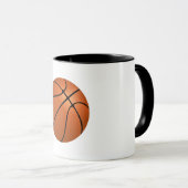 Mug Thème de fête d'anniversaire de basket (Devant droit)