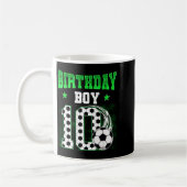 Mug Thème de fête drôle de 10e anniversaire garçon foo (Gauche)