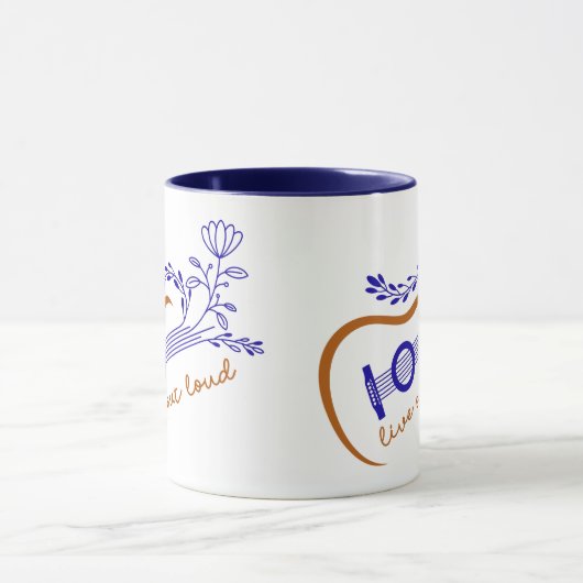 Mug Thème de guitare en direct (Centre)