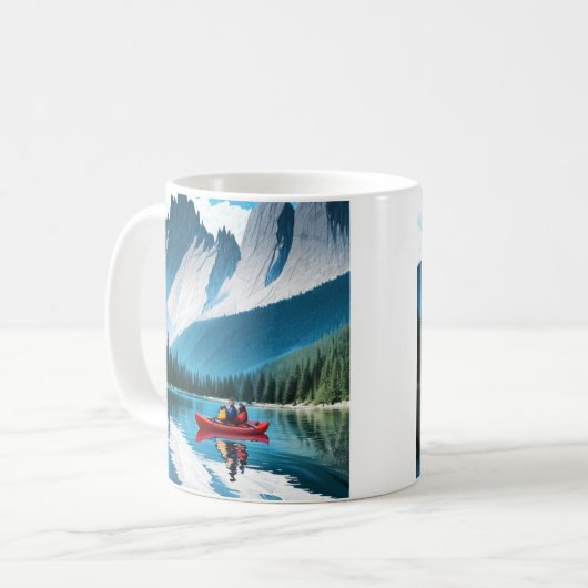 Mug Thème de Kayak en couple (Devant gauche)