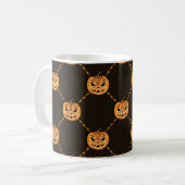 Mug Thème de la fête d'Halloween citrouille. (Devant gauche)