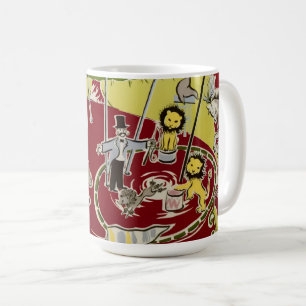 Mug Thème de la piste d'animaux de cirque rétro vintag