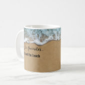 Mug Thème de la plage et du café côtier (Devant gauche)