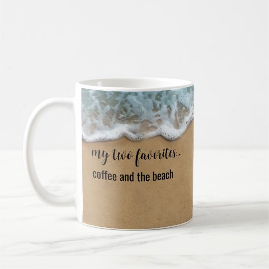 Mug Thème de la plage et du café côtier (Gauche)