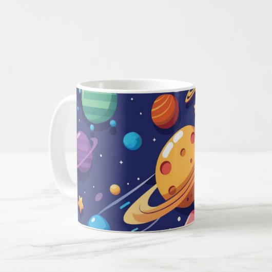Mug Thème de l'espace et des planètes (Devant gauche)