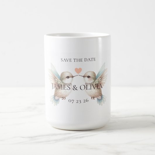 Mug Thème de mariage pour sauver la date (Centre)