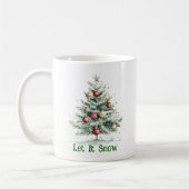 Mug Thème de Noël Arbre de Noël Ornelé Laissez-le neig (Gauche)