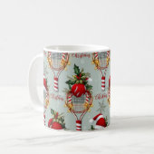 Mug Thème de noël de tennis (Devant gauche)